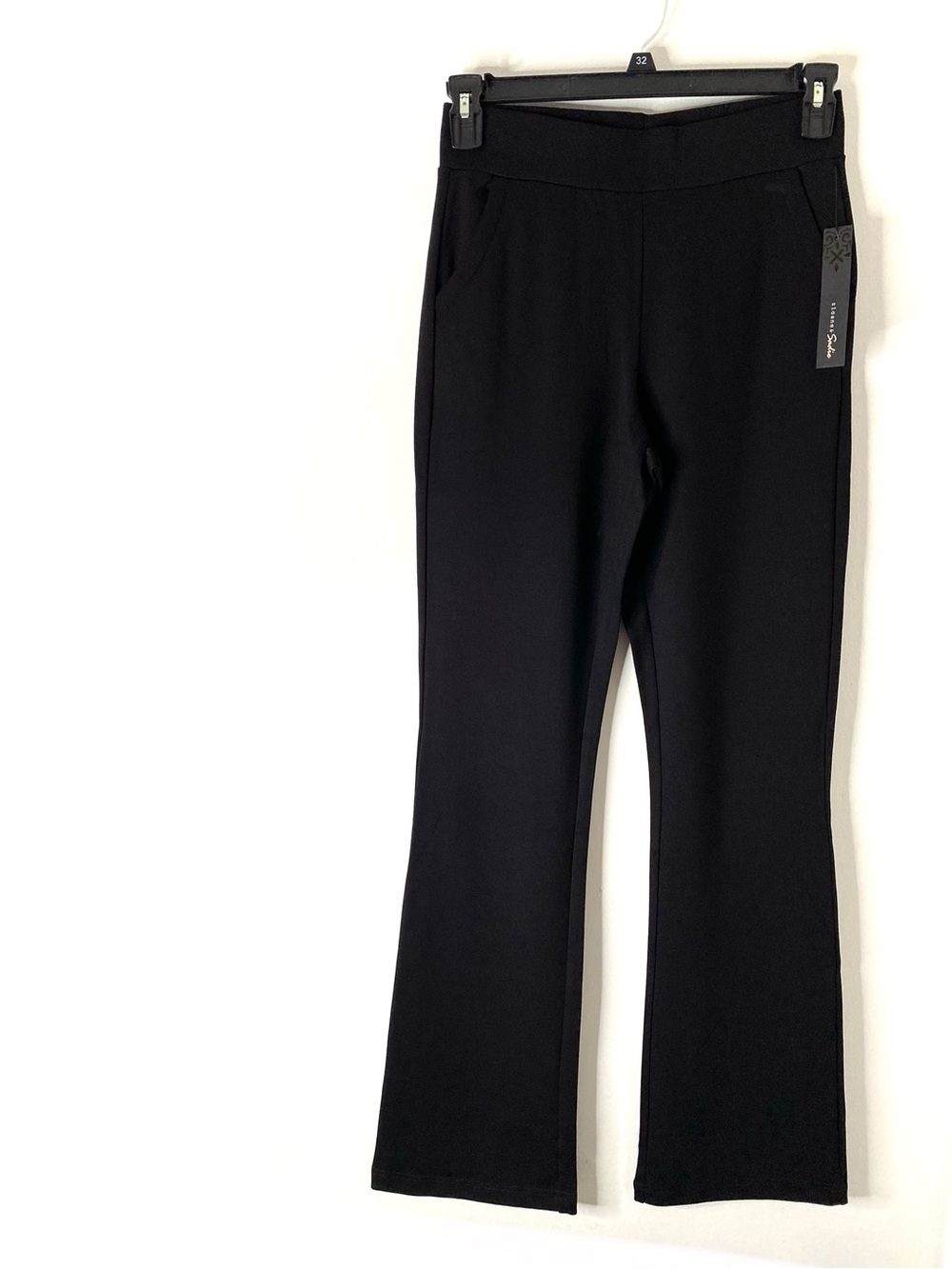 NWT Black Pull On Ponte Bootcut Career Office Pants Sloan & Sadie